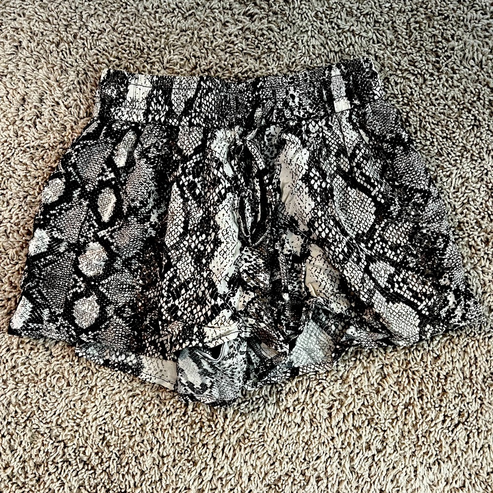 Snake skin shorts from Express